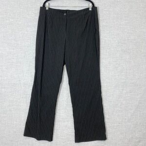 J Jill Stretch Pants Womens 18 Raised Stripe High Rise Loose Fit Straight Leg